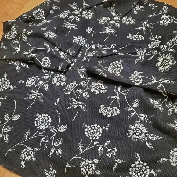 Pendleton Black Floral Shirt 16W - Picture 4 of 5